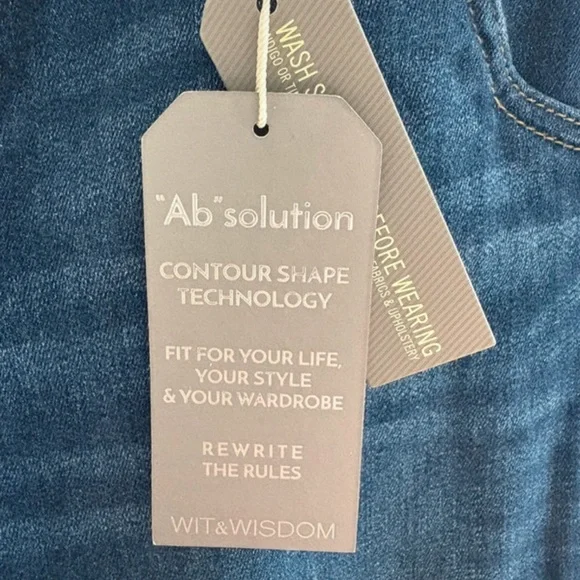 BNWT Wit & Wisdom “Ab” Solution Whitney Skyrise Wide Leg Jeans - Picture 3 of 8